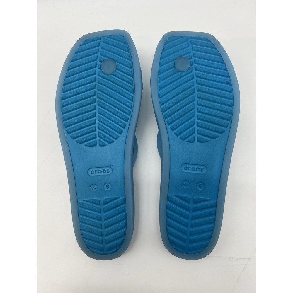 CROCS Miami Women's Frosted Toe Loop Sandal, Flip Flop, Blue - Size 9- NWT's - Picture 5 of 5